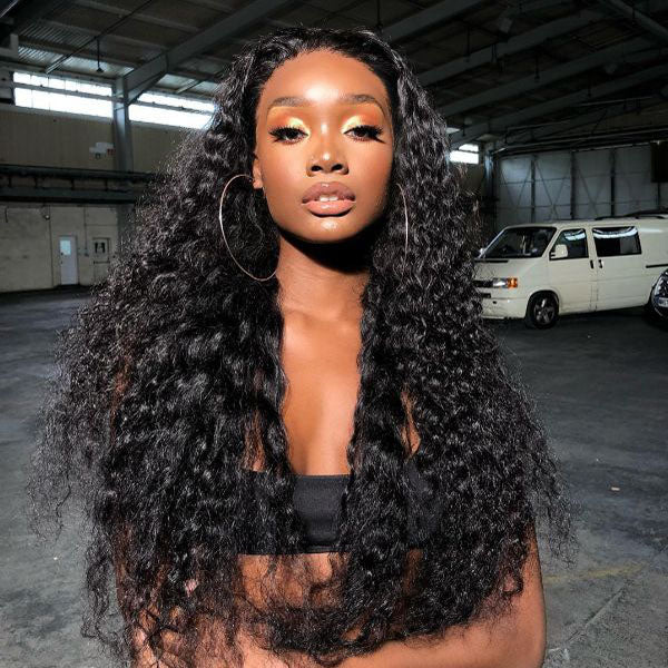Reshine Bleached Knots Deep Curly Wigs 13x4 13x6 HD Lace Front Human Hair Wigs - reshine