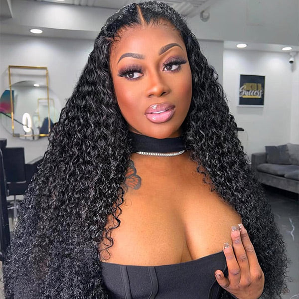 Reshine Hair Bleached Knots Water Wave Hair Lace Front Wigs 13x6 Transparent Lace Wig Virgin Human Hair Wigs
