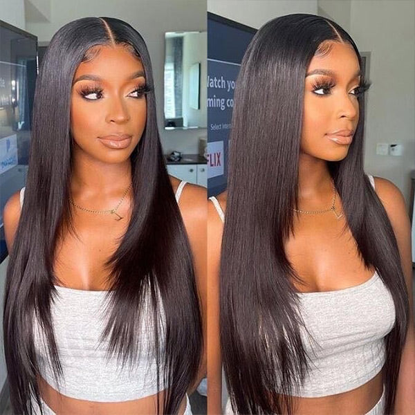 Layered Cut Straight Lace Wig Pre Cut 9x6 7x5 HD Lace Wear Go Glueless Wigs For Black Women - reshine