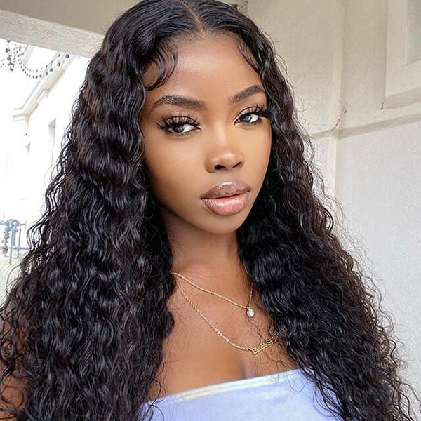 Reshine Hair Bleached Knots Deep Wave Human Hair 4x4 5x5 HD Lace Closure Wig Deep Curly Hair For Black Women - reshine