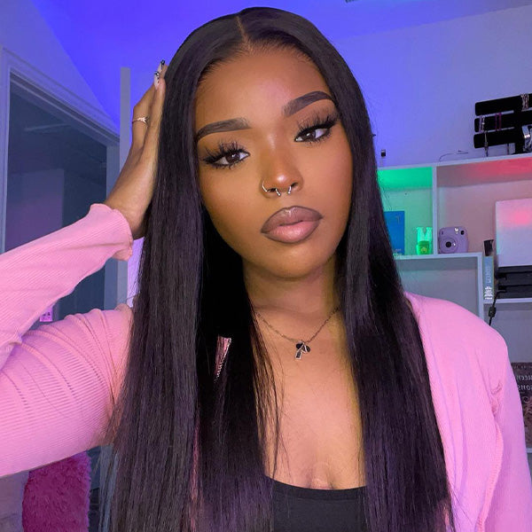 BOGO Deal Bleached Knots Straight Hair Wear Go Wigs 180% Density Pre-cut 4x4 HD Lace Glueless Wigs - reshine
