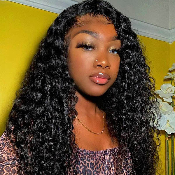 Reshine Bleached Knots Water Wave Hair HD Lace Wigs 13x4 13x6 Lace Front Human Hair Wigs - reshine