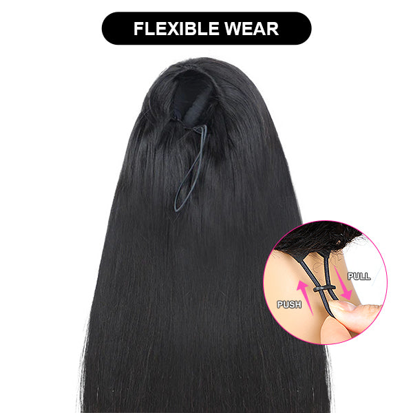 3 In 1 Wear Go Half Wig Kinky Straight Full Machine Made Wig With Natural Hairline - reshine