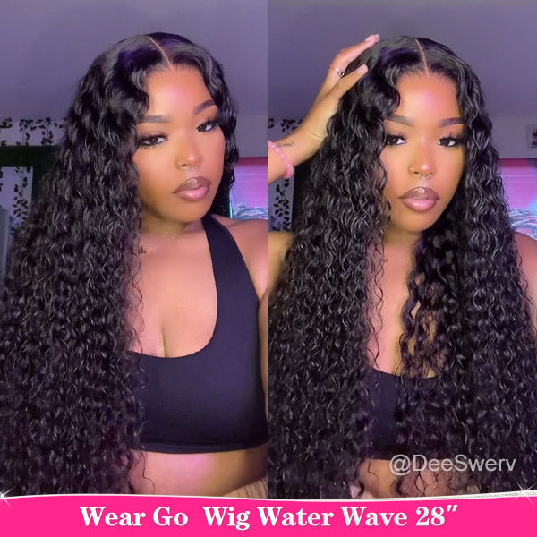 Queenleora Same Water Curly Hair Wear And Go Wigs 180% Density Glueless HD Lace Ready To Wear Wigs