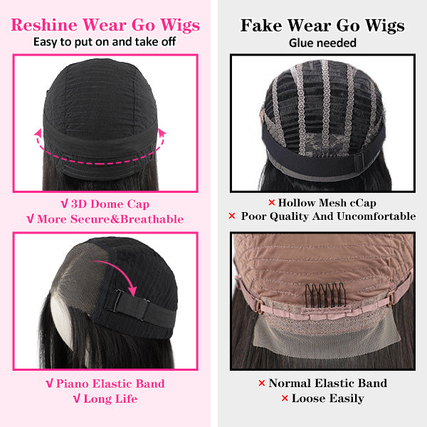 Water Curly Hair Wear And Go Wigs 180% Density Glueless HD Lace Ready To Wear Wigs - reshine