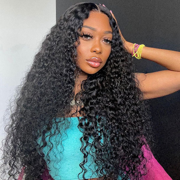 Water Wave 360 Fit Glueless Wear Go Wigs Pre-cut Lace Bleached Knots Wear Go Wigs With Invisi Drawstring - reshine