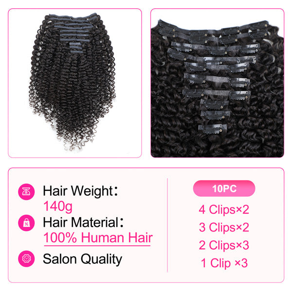Straight Clip In Hair Extensions 7&10 Pieces/Set Remy Hair For Women - reshine