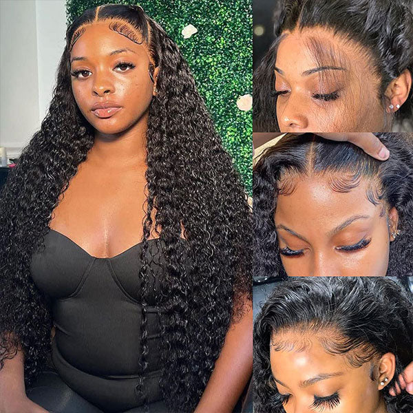 Deep Wave 360 Fit Wear Go Glueless Wigs All Head Fit Human Hair Wigs For Women - reshine