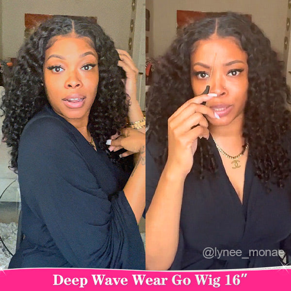 Lynee Recommend Short Bob Deep Wave Glueless Wear Go Wigs 4x6 Pre-cut HD Lace Closure Wigs - reshine