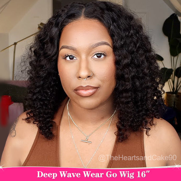 Lynee Recommend Short Bob Deep Wave Glueless Wear Go Wigs 4x6 Pre-cut HD Lace Closure Wigs - reshine