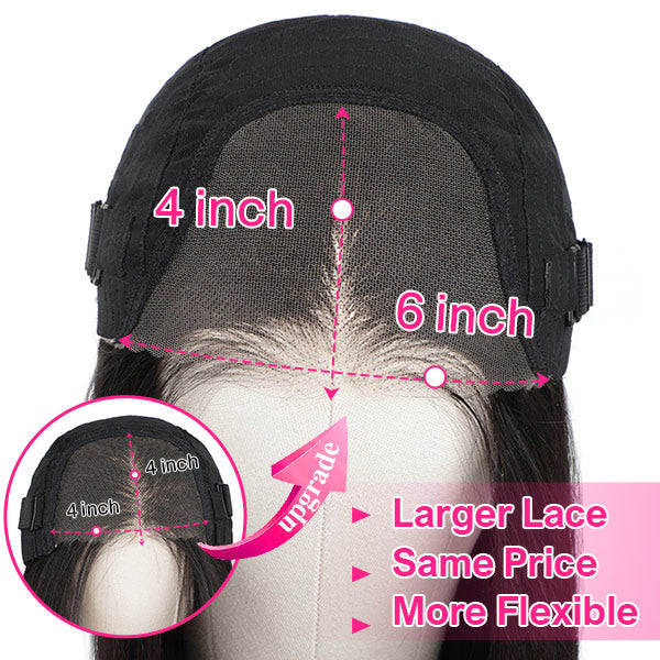 Pre-cut Lace Wear Go Wig Glueless Swiss HD Lace Closure Wigs Kinky Straight Human Hair Wigs - reshine