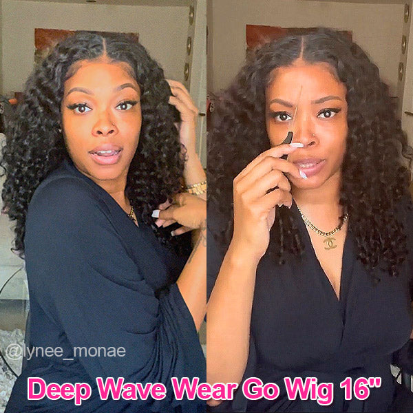 Deep Curly Glueless Wear Go Wigs 4x6 HD Lace Closure Wigs For Women - reshine