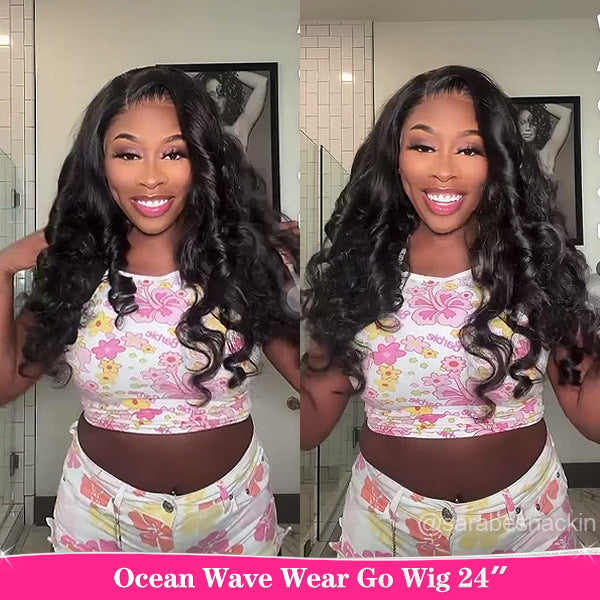 Sara Same Ocean Wave Wear Go Guleless Wigs Pre-cut HD Lace Wig Natural Hairline - reshine