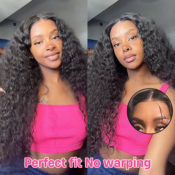 Real Glueless 7x5 HD Lace Curly Hair Wigs Wear and Go Wigs 180% Density