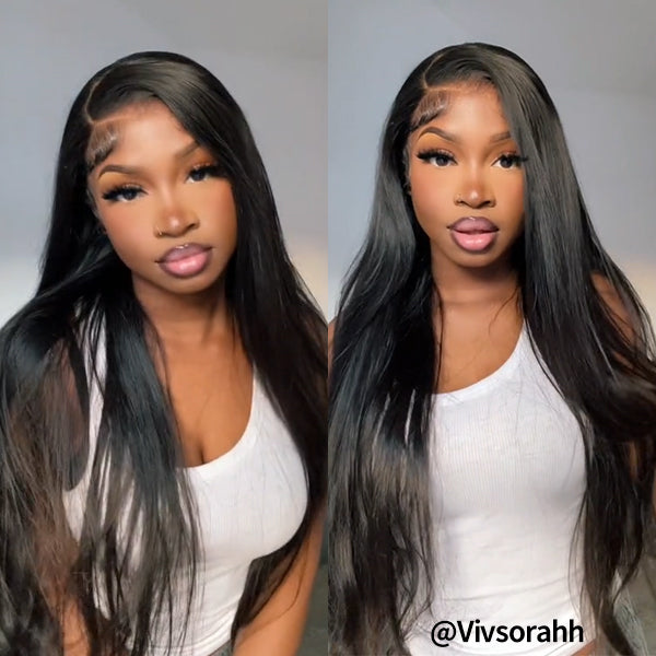 Reshine Hair HD Transparent Lace Wig Long Straight Hair Lace Front Wigs Virgin Human Hair Closure Wigs - reshine