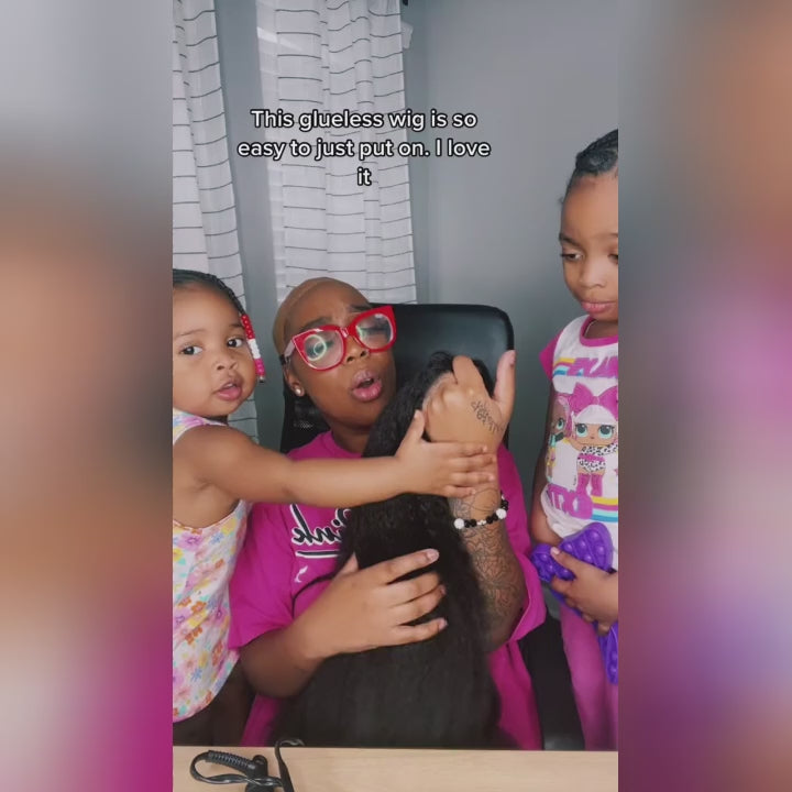 Teka B Rndorsed Kinky Straight Hair Glueless Wear And Go Wig Pre-Cut HD Lace Closure Wig