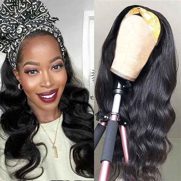 body wave head band wig human hair wigs