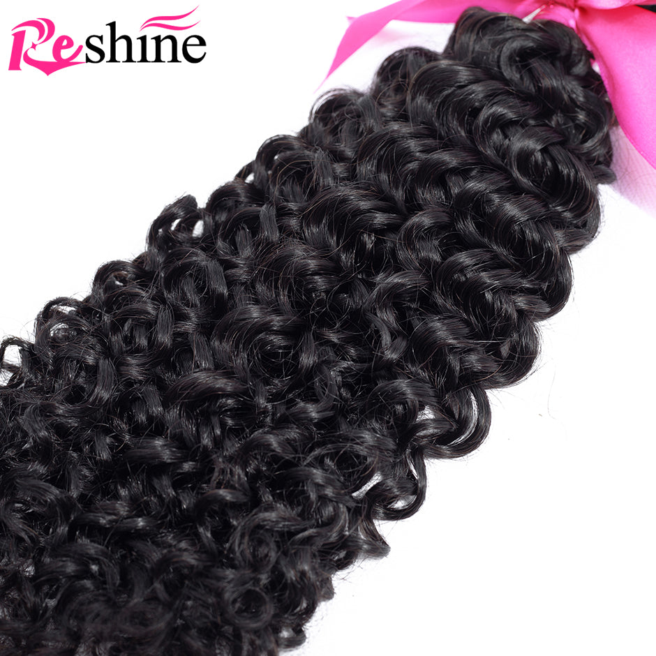 Brazilian Hair Weave Bundles With Closure Natural Color Water Wave Closure With Bundles - reshine