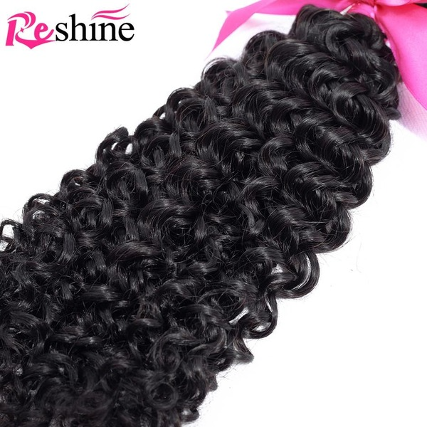 Reshine Hair Water Wave Human Hair Bundles With Closure Brazilian Peruvian Malaysian Hair - reshine