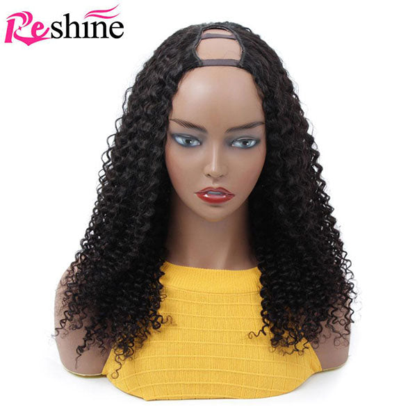 180 density kinky curly human hair wigs upart wig