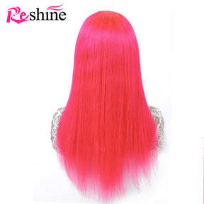 Pink Straight Wig Image 2