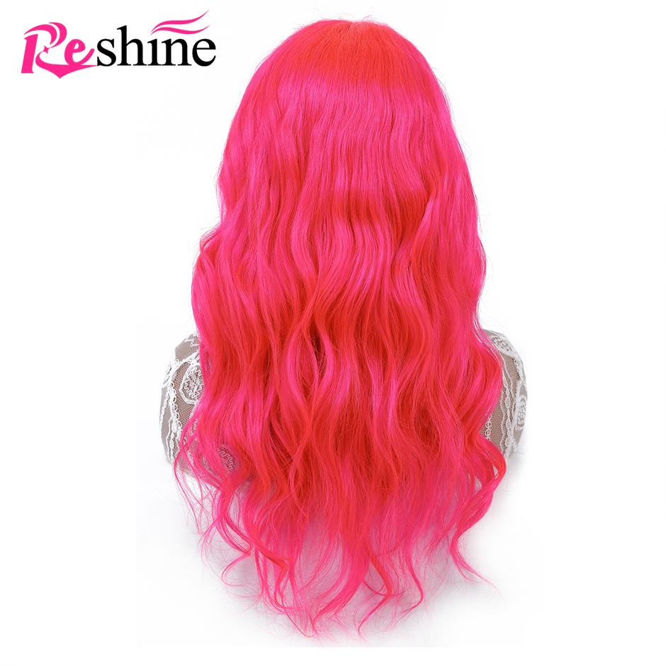 Colorful Body Wave Lace Front Human Hair Wigs 613 Blonde Lace Wig Blue Pink - reshine