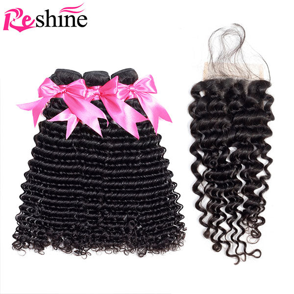 deep curly hair bundles with closure