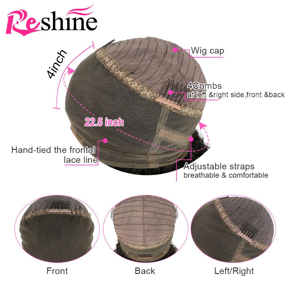 360 Lace Frontal Human Hair Wigs 8-24 Inch Straight Human Hair Wig Natural Color - reshine