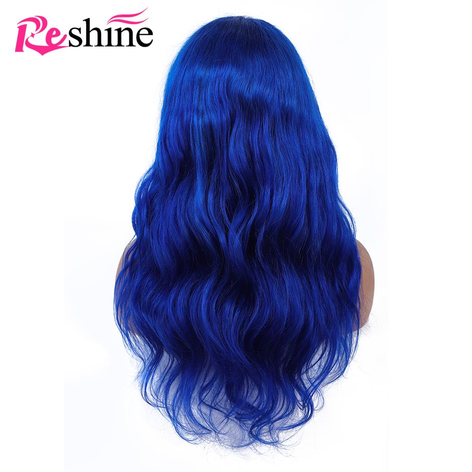 Colorful Body Wave Lace Front Human Hair Wigs 613 Blonde Lace Wig Blue Pink - reshine