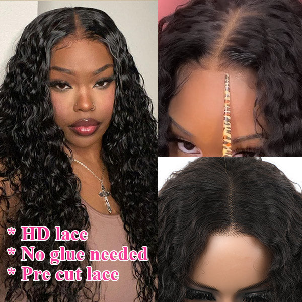 Deep Curly Glueless Wear Go Wigs 6X4 HD Lace Closure Wigs For Women - reshine