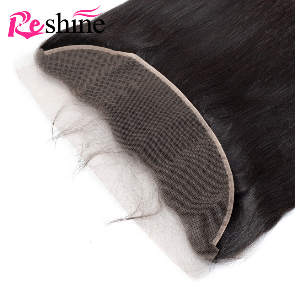 Reshine Hair Straight Human Hair Bundles With Frontal Swiss Lace 13x4 Frontal Closure With Bundles - reshine