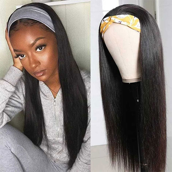 best straight hair headband wig