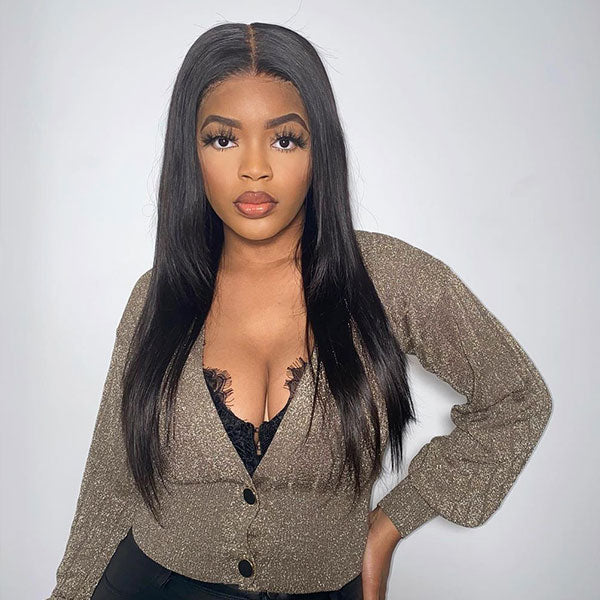 black straight hair