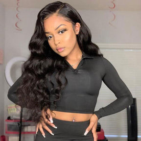 body wave hd lace front wigs for black women pre plucked with baby hair