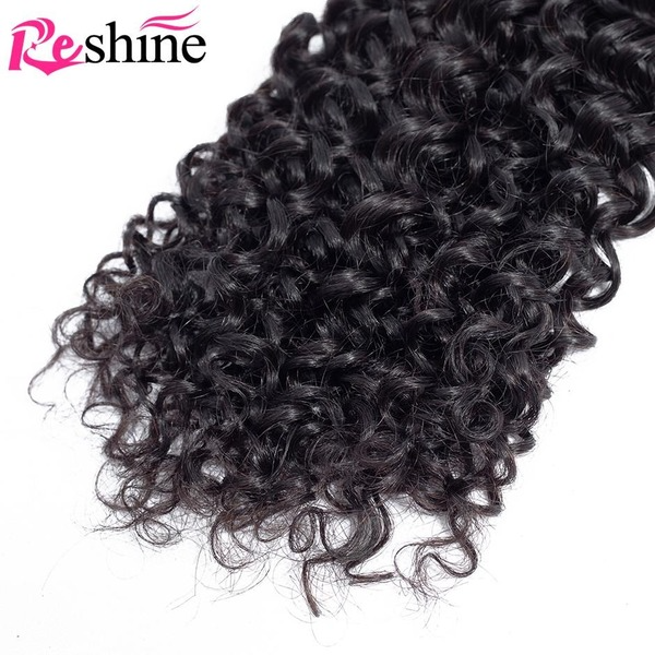 Reshine Hair Water Wave Human Hair Bundles With Closure Brazilian Peruvian Malaysian Hair - reshine