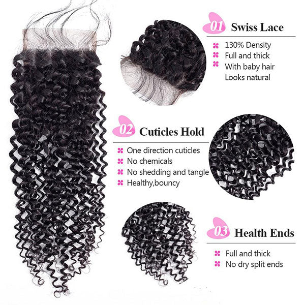 curly hair lace closure