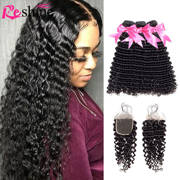 brazilian hair weave bundles with closure