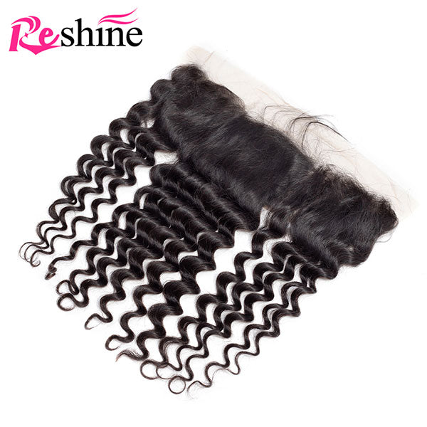 Deep wave human hair frontal closure