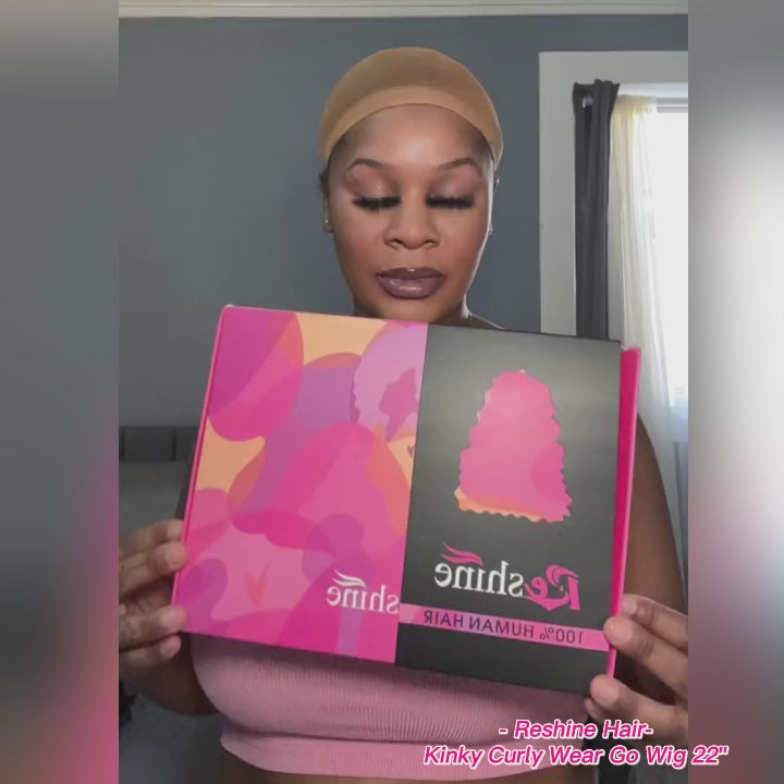 Isistkeyah Same Style Kinky Curly Hair Glueless Wear Go Wigs Pre-Cut Lace 4x6 Closure Wig