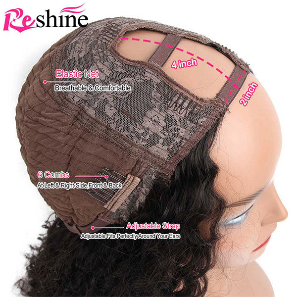 free shipping kinky curly wigs u part wig