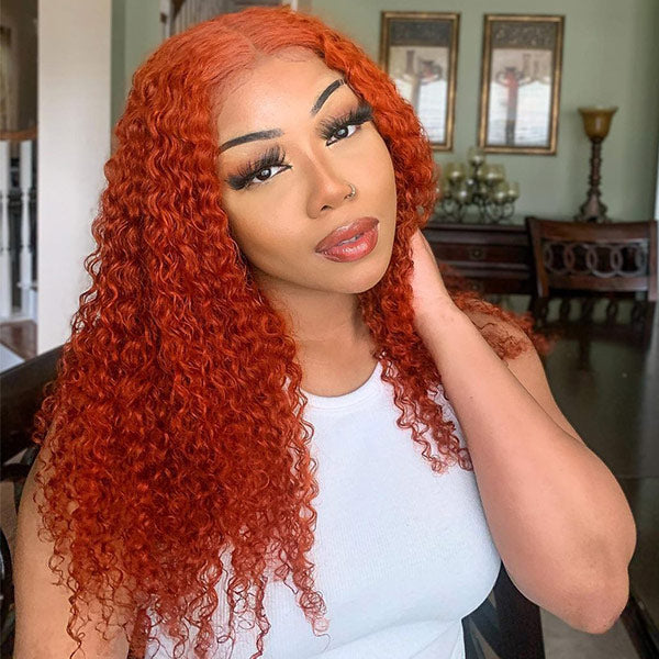 ginger orange curly hair wigs