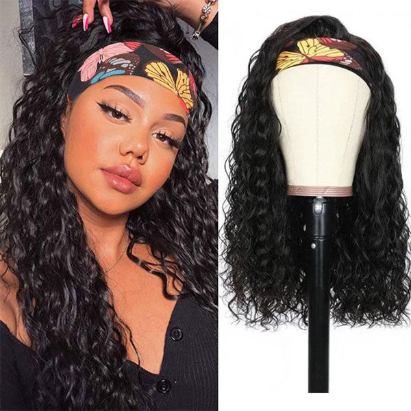 headband wig human hair water wave hair wigs