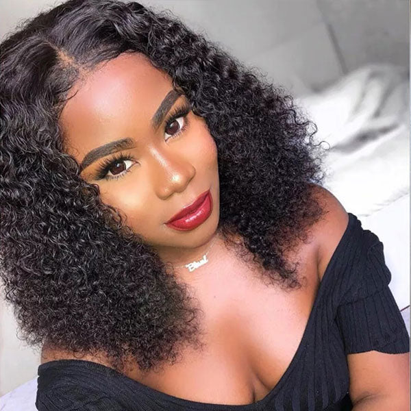 curly hair lace closure wig short bob wigs for sale