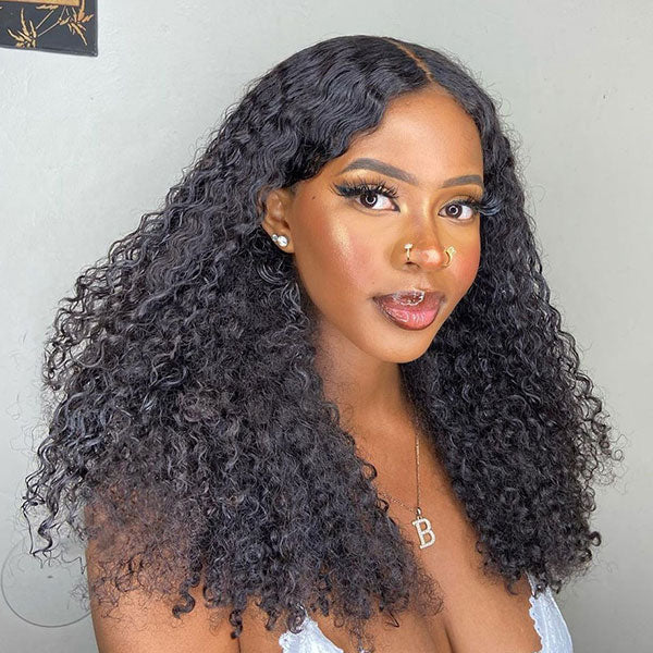 Reshine Hair Kinky Curly Hair Lace Front Wigs Virgin Human Hair Wigs Curly Hair HD Lace Wigs - reshine