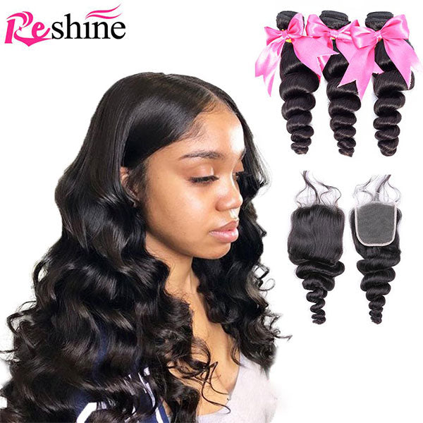 loose wave 3 bundles with closure