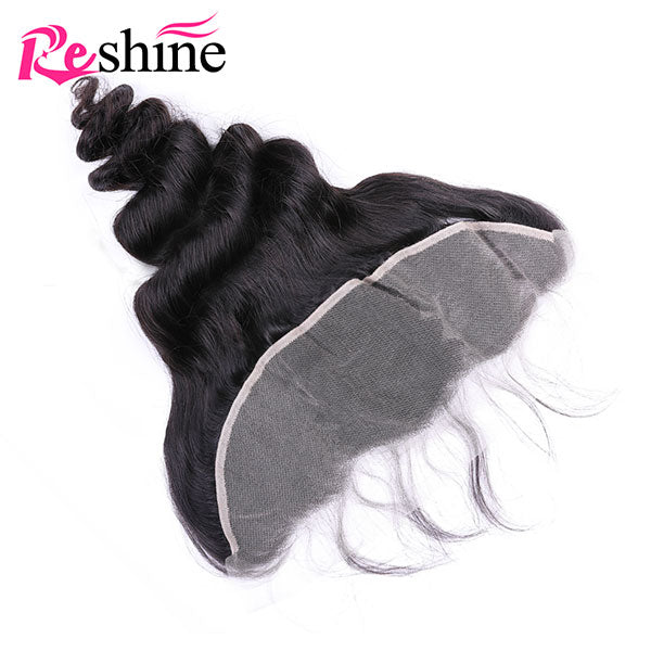 Reshine Hair Loose Wave Human Hair Lace Frontal Closure With Baby Hair Free Part Middle Part - reshine