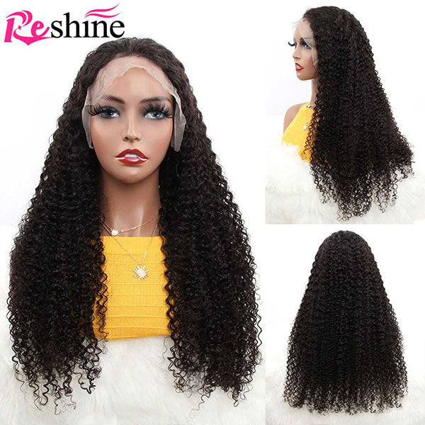natural color human hair wigs ear to ear lace front wigs kinky curly hair