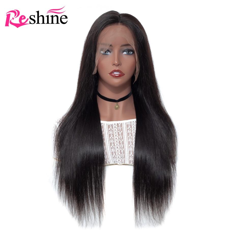 360 Lace Frontal Human Hair Wigs 8-24 Inch Straight Human Hair Wig Natural Color - reshine