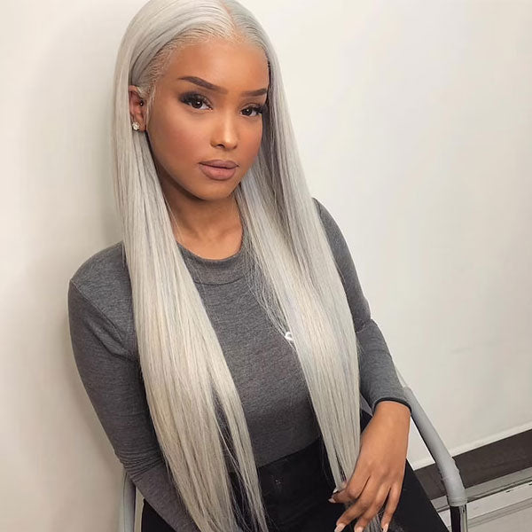 sliver grey wigs for black women