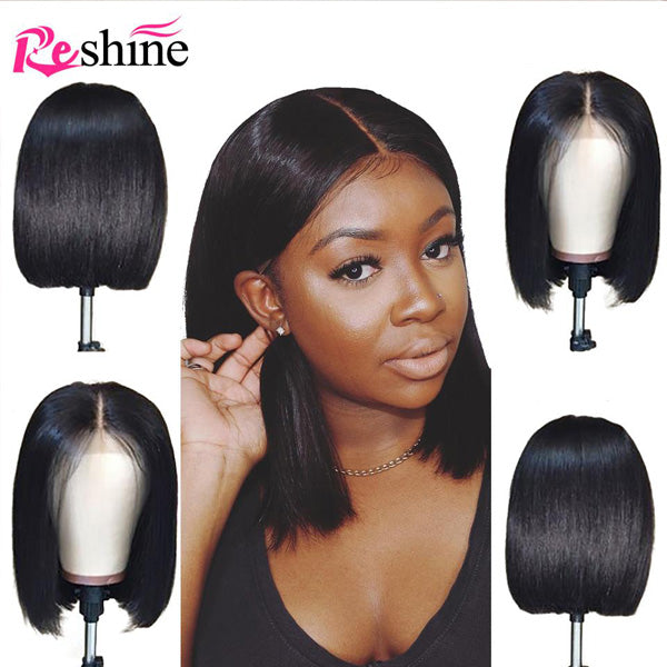 short bob wig straight human hair lace front wigs